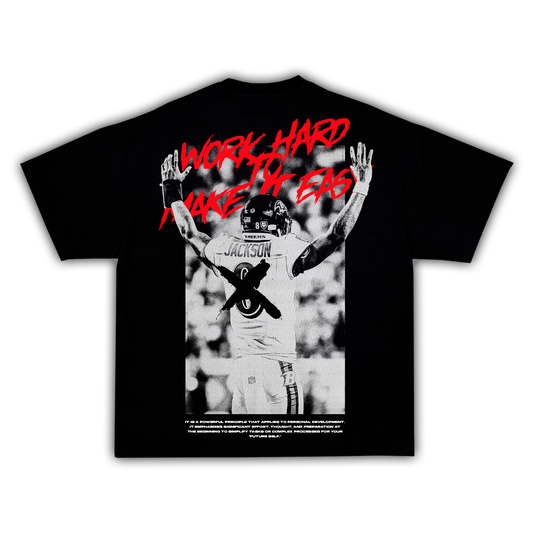 "WORK HARD" BLACK T-SHIRT